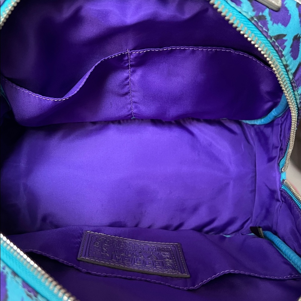 Coach Poppy Ocelot Cosmetic Case-Like New - Picture 14 of 16